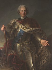 Herman Moritz hrabia Saksonii (1696-1750), zwany marszałkiem Francji autorstwa Charles Antoine Coypel