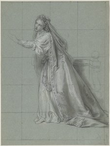 Studium kobiety (Rodugune) zwróconej w lewą stronę autorstwa Charles Antoine Coypel