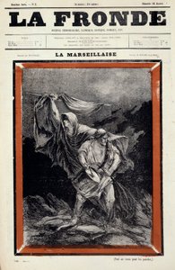 La marseillaise dessin pojawiła się w gazecie la sling. Grawerowanie Charles Auguste Dit Montbard Loye (1841-1905) autorstwa Charles Auguste Loye