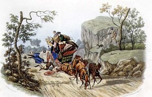 „Najlepiej mianowani trenerzy przytrafią się wypadkom!”, grawerowane przez R.G. Reeve (fl.1811-37) wyd. autorstwa Thomasa McLeana