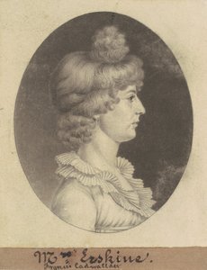 Frances Cadwalader Erskine autorstwa Charles B. J. Févret de Saint Mémin