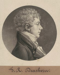 George Raleigh Dearborn autorstwa Charles B. J. Févret de Saint Mémin