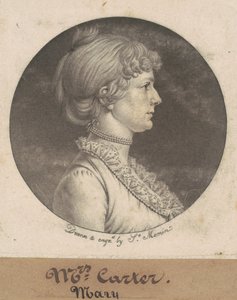 Mary Nelson Carter autorstwa Charles B. J. Févret de Saint Mémin