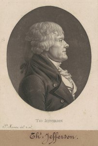 Thomas Jefferson autorstwa Charles B. J. Févret de Saint Mémin
