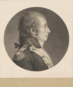 Niezidentyfikowany pułkownik piechoty francuskiej autorstwa Charles B. J. Févret de Saint Mémin
