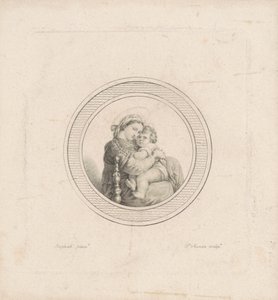 Madonna z krzesła autorstwa Charles B. J. Févret de Saint Mémin, after Raphael