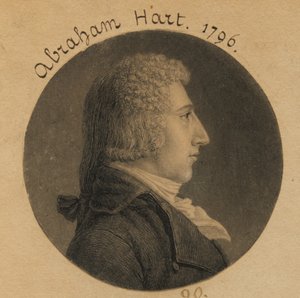 Abraham Hart autorstwa Charles Balthazar Julien Févret de Saint-Mémin