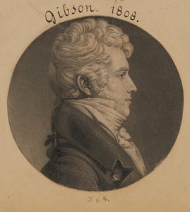 Alexander Gibson autorstwa Charles Balthazar Julien Févret de Saint-Mémin