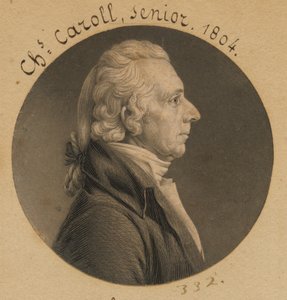 Charles Carroll autorstwa Charles Balthazar Julien Févret de Saint-Mémin