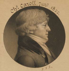 Charles Carroll Jr. autorstwa Charles Balthazar Julien Févret de Saint-Mémin