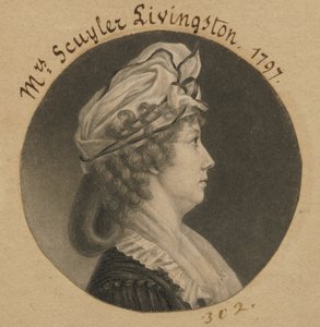 Eliza Barclay Livingston autorstwa Charles Balthazar Julien Févret de Saint-Mémin