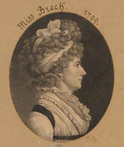 Hannah Breck autorstwa Charles Balthazar Julien Févret de Saint-Mémin