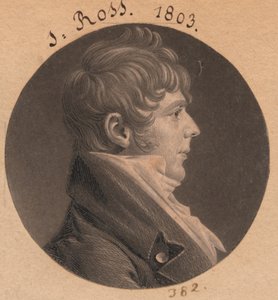 J. Ross autorstwa Charles Balthazar Julien Févret de Saint-Mémin