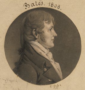 James Woodson Bates autorstwa Charles Balthazar Julien Févret de Saint-Mémin