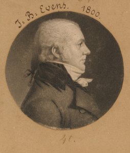 John B. Evens autorstwa Charles Balthazar Julien Févret de Saint-Mémin
