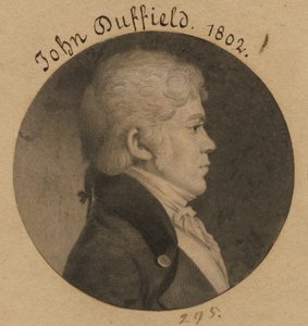 John Duffield autorstwa Charles Balthazar Julien Févret de Saint-Mémin