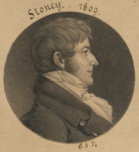 John Stoney autorstwa Charles Balthazar Julien Févret de Saint-Mémin