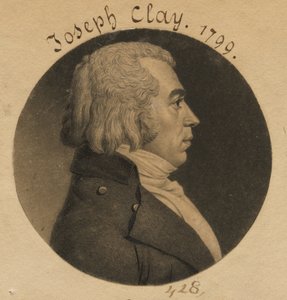 Joseph Clay autorstwa Charles Balthazar Julien Févret de Saint-Mémin
