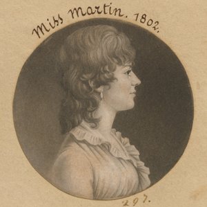 Maria lub Eleanor Martin autorstwa Charles Balthazar Julien Févret de Saint-Mémin