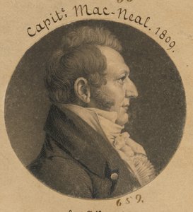 Neil McNeill autorstwa Charles Balthazar Julien Févret de Saint-Mémin