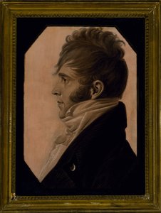 Portret mężczyzny, ok. 1804 (czarna kreda podwyższona bielą na różowym papierze)