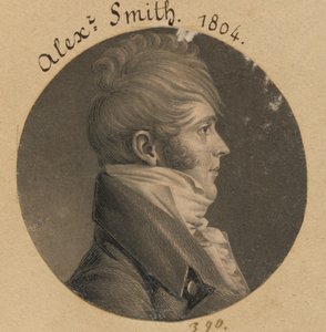 Prawdopodobnie Alexander Smith autorstwa Charles Balthazar Julien Févret de Saint-Mémin