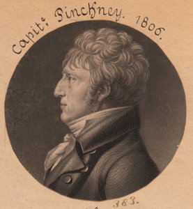Möglicherweise Charles Pinckney oder Dr. George Wilson autorstwa Charles Balthazar Julien Févret de Saint-Mémin