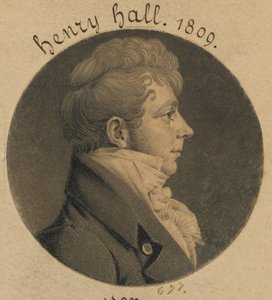 Prawdopodobnie Henry Hall lub Sutton Hall autorstwa Charles Balthazar Julien Févret de Saint-Mémin