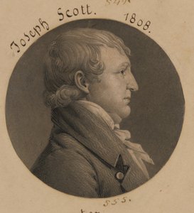 Być może Hubbard Taylor lub Joseph Scott autorstwa Charles Balthazar Julien Févret de Saint-Mémin