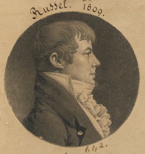 Prawdopodobnie Nathaniel Russell lub J. Dawson autorstwa Charles Balthazar Julien Févret de Saint-Mémin
