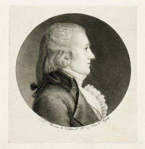 Portret profilowy, Blake autorstwa Charles Balthazar Julien Févret de Saint-Mémin