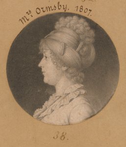 Sarah Mahon Ormsby autorstwa Charles Balthazar Julien Févret de Saint-Mémin