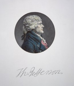 Thomas Jefferson (1743-1826) (kolor grawerowany)