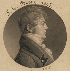 Thomas Ludwell Lee Brent autorstwa Charles Balthazar Julien Févret de Saint-Mémin