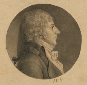 Niezidentyfikowany mężczyzna autorstwa Charles Balthazar Julien Févret de Saint-Mémin