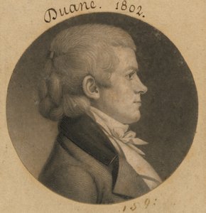 William Duane autorstwa Charles Balthazar Julien Févret de Saint-Mémin