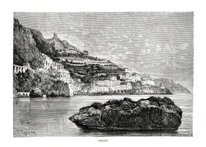 Amalfi, Włochy, 1879 autorstwa Charles Barbant
