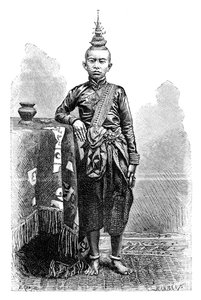 Cambojan, najstarszy syn Narodoma, 1895. autorstwa Charles Barbant