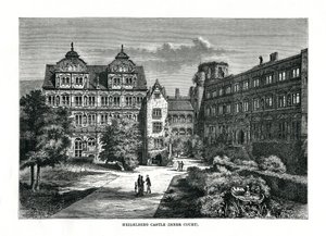 Zamek Heidelberg, Niemcy, 1879 autorstwa Charles Barbant