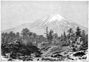 Góra Fuji, Japonia, 1895. autorstwa Charles Barbant