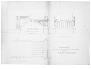 Projekt i elewacja dla Westminster Bridge