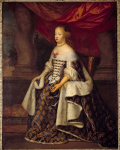 Portret Marii Teresy Austrii (1638-1683), królowej Francji Obraz Atelier Charlesa Beaubruna (1604-1692) XVII w. nd. 1,8 x 1,4 m²