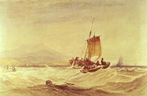 Donegal Bay, c.1841 (akwarela) autorstwa Charles Bentley