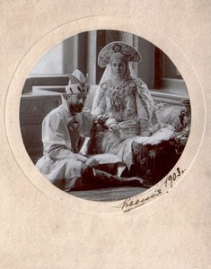 Wielki książę Aleksander Michajłowicz i wielka księżna Ksenia Aleksandrowna Rosji, 1903