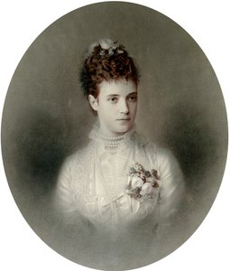 Portret cesarzowej Marii Fiodorowny z Rosji, lata 90. XIX wieku autorstwa Charles Bergamasco