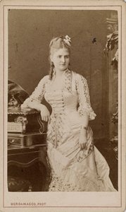 Portret śpiewaczki operowej Caroline Salli Caroline Louise de Septavaux 1880. autorstwa Charles Bergamasco
