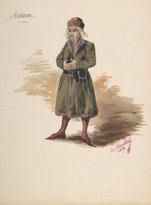 Projekt kostiumu dla Adama, 1889.