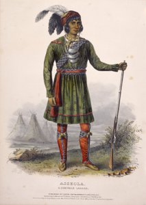 ASSEOLA, WÓDZ SEMINOLE, z Historii plemion indiańskich Ameryki Północnej autorstwa Charles Bird King