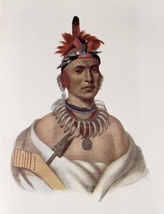 Chon-Ca-Pe lub „Big Kansas”, wódz Oto, ilustracja z „The Indian Tribes of North America, Vol.1”, Thomasa L. McKenneya i Jamesa Halla, wyd. John Grant autorstwa Charles Bird King