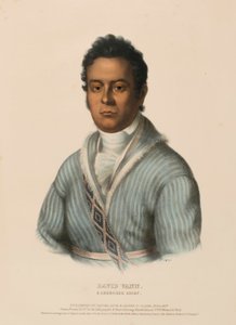 DAVID VANN. A CHEROKEE CHIEF., z Historii plemion indiańskich Ameryki Północnej autorstwa Charles Bird King